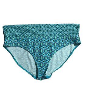 Curvy Kate SZ 2XL aqua new with tags Lycra nylon swimsuit bottom